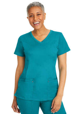 Health Company - Blusa del uniforme médico mujer unicolor healing hands hh purple label 2245 teal