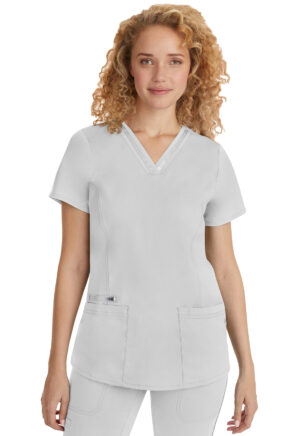 Health Company - Blusa del uniforme médico mujer unicolor healing hands hh purple label 2278 white