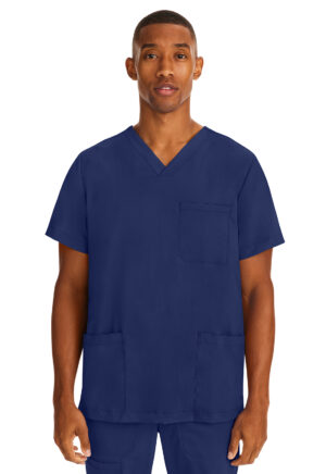 Health Company - Camisa del uniforme médico hombre unicolor healing hands hh purple label 2331 navy
