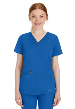 Health Company - Blusa del uniforme médico mujer unicolor healing hands hh works 2530 royal