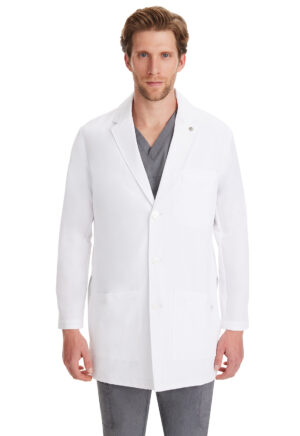 Health Company - Bata médica del uniforme médico hombre unicolor healing hands hh white coat 5100 white
