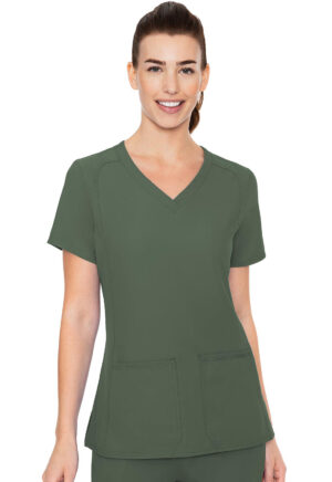 Health Company - Blusa del uniforme médico mujer unicolor med couture mc insight mc2468 oliv
