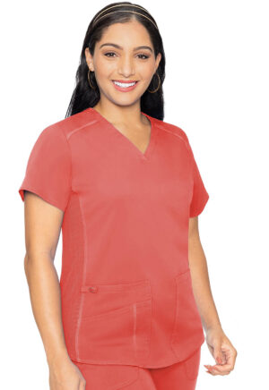 Health Company - Blusa del uniforme médico mujer unicolor med couture mc touch mc7459 cral