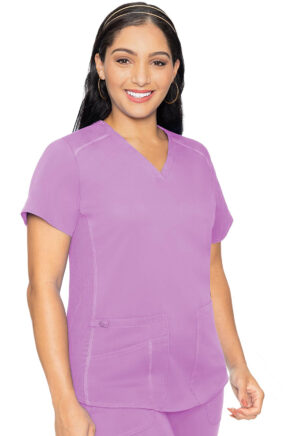 Health Company - Blusa del uniforme médico mujer unicolor med couture mc touch mc7459 lila