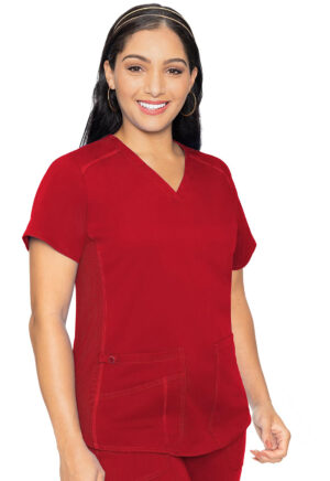 Health Company - Blusa del uniforme médico mujer unicolor med couture mc touch mc7459 redd