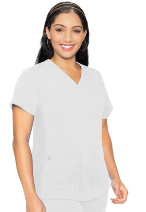 Health Company - Blusa del uniforme médico mujer unicolor med couture mc touch mc7459 whit