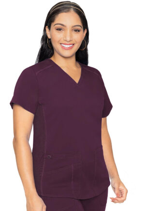 Health Company - Blusa del uniforme médico mujer unicolor med couture mc touch mc7459 wine