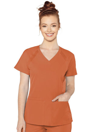 Health Company - Blusa del uniforme médico mujer unicolor med couture mc peaches mc8470 cinm