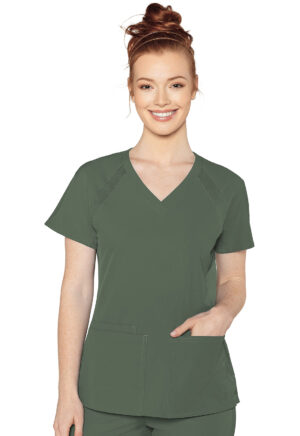 Health Company - Blusa del uniforme médico mujer unicolor med couture mc peaches mc8470 oliv