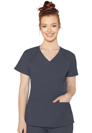 Health Company - Blusa del uniforme médico mujer unicolor med couture mc peaches mc8470 pwtr