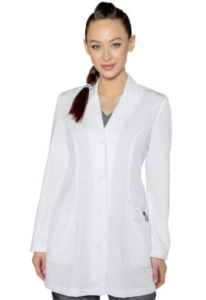 Health Company - Bata médica del uniforme médico mujer unicolor med couture mc lab coat mc8616 whit