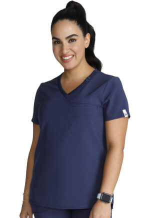 Health Company - Blusa del uniforme médico mujer unicolor cherokee licensed ck748a nav