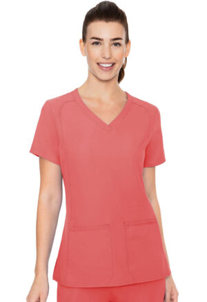Health Company - Blusa del uniforme médico mujer unicolor med couture mc insight mc2468 cral