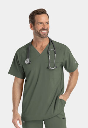 Health Company - Camisa del uniforme médico hombre unicolor irg scrubs epic by irg 4851 olv