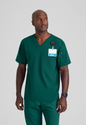 Health Company - Camisa del uniforme médico hombre unicolor grey's anatomy spandex stretch grst079 37