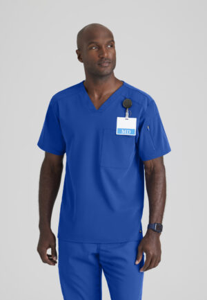 Health Company - Camisa del uniforme médico hombre unicolor grey's anatomy spandex stretch grst079 503