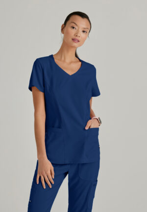 Health Company - Blusa del uniforme médico mujer unicolor grey's anatomy spandex stretch grst124 23