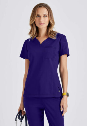 Health Company - Blusa del uniforme médico mujer unicolor grey's anatomy spandex stretch grst136 512