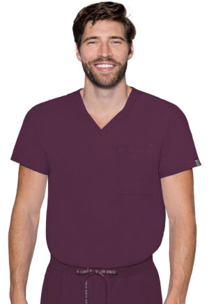 Health Company - Camisa del uniforme médico hombre unicolor med couture rothwear insight mc2478 wine