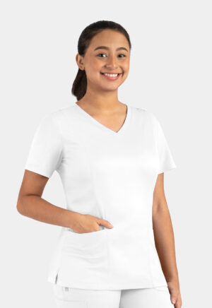 Health Company - Blusa del uniforme médico mujer unicolor Maevn matrix 3501 wht