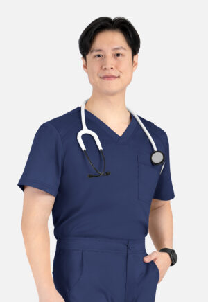 Health Company - Camisa del uniforme médico hombre unicolor Maevn matrix 5501 nvy