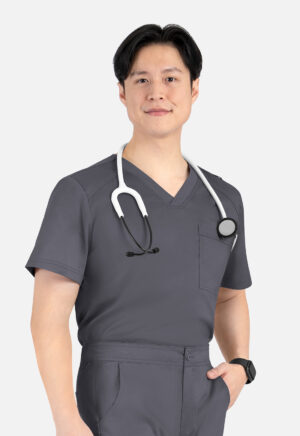Health Company - Camisa del uniforme médico hombre unicolor Maevn matrix 5501 pew