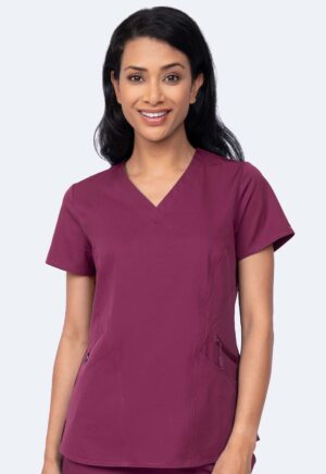 Health Company - Blusa del uniforme médico mujer unicolor zavaté ava therese 1084 wine