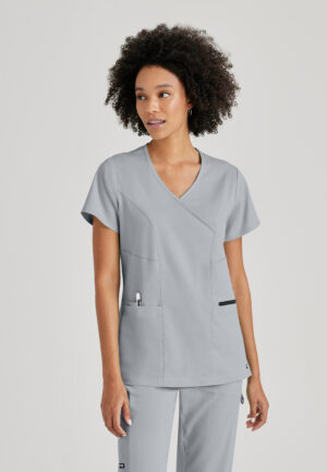 Health Company - Blusa del uniforme médico mujer unicolor grey's anatomy spandex stretch grst001 471