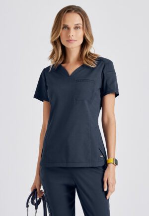 Health Company - Blusa del uniforme médico mujer unicolor grey's anatomy spandex stretch grst136 905