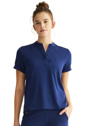 Health Company - Blusa del uniforme médico mujer unicolor healing hands hh works hh650 navy